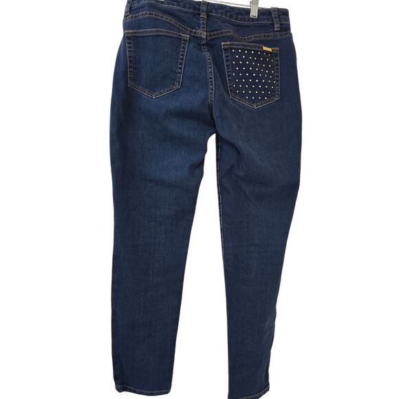 Michael Kors Dark Blue Straight Leg Jeans - Picture 4 of 5